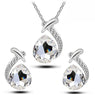 New Austrian Crystal Water Tear Drop Jewelry set