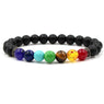 High Quality New 7 Color Chakra Healing Beads Lava Bracelet For Women Buddha Prayer Natural Stone Yoga Bracelet