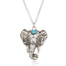 Elephant Shape Pendant Necklace Ladies Bohemian Animal Shaped Top Quality Silver Necklaces