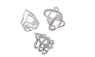 Multilayer Geometric Ring Crystal Rings For Women