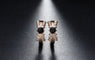 New Stylish Clear/Black Cubic Zirconia Stud Earring