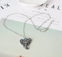 Elephant Shape Pendant Necklace Ladies Bohemian Animal Shaped Top Quality Silver Necklaces - sparklingselections