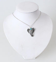 Elephant Shape Pendant Necklace Ladies Bohemian Animal Shaped Top Quality Silver Necklaces - sparklingselections