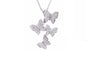 Multiple Zircon Butterfly Necklace For Women