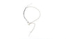 Circle Lariat Pearl Pendant Necklace For Women
