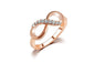 New Design Fashion Alloy Crystal Rings Gold Color For Women
