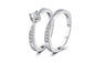 Rose Gold Wedding Rings Jewelry Cubic Zirconia Ring for Women