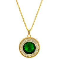 Austrian Crystal Gold Color Rhinestone Earrings Pendant Jewelry Set - sparklingselections