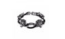 Wolf Leather Stainless Steel Bracelets For Men
