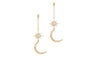 Crystal Star Moon Charming Earrings for Women