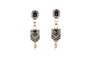 New Green Crystal Cone Long Drop Earrings For Women