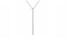 Sliver Lariat Charm Bar Necklace For Women