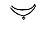 Women's Black Velvet Collar Necklace With Genuine Crystal