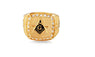 New Fashion Vintage Crystal Masonic Gold Color Ring