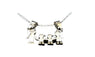 Mom Kids Silver Chain Choker Stainless Steel Necklace