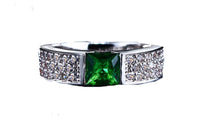 Green White Gold Color Ring For Women - sparklingselections