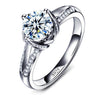 White Gold Color Engagement Rings For Women