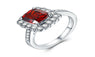 Women Square AAA Zircon Jewelry Wedding Ring