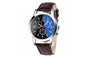 Luxury Leather Analog Quartz Roman Numerals Blue Ray Glass Watch