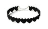 Plain Black Love Heart Chokers Necklace for Women