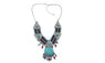 New Bohemia Big Pendant Necklace, Gyspy Vintage Silver Plated