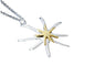 Dichroic Starfish Pendant Necklace For Women