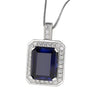 Women's 4.55 Ct Rectangle Ocean Blue AAA CZ Elegant Pendant