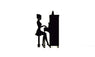 Piano Player Cartoon Creative Vinyl Switch Sticker