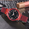 Women Starry Sky Roma Watch Casual Luxury Leather Rose Gold Flower Surface Quartz Clock Women Casual Dress Quartz Wristwatch For Women