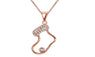 Rose Gold Color Necklace Pendant Necklace With Crystal For Women