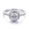 Silver Plated Rings for Women Wedding Bridal Engagement Ring