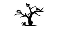 Cartoon Monkey Climb Tree Wall Stickers - sparklingselections