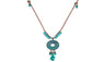 Chokers Green Nature Stone Pendant Necklace For Women