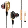 New Double Unit Drive In Ear Earphone Bass Subwoofer Earbuds