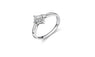Trendy Silver Color CZ Engagement Ring for Women