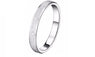 Silver Color With Frosting Surface Elegant Couple Ring