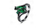 Trendy Green Engagement Wedding Rings For Women