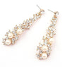 New Gold Alloy Rhinestone Long Stud Earring