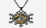 Owl Clock Watch Glass Cabochon Pendant Necklace
