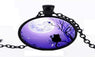 Cute Cat Glass Cabochon Necklace Personality Animal Round Crtstal
