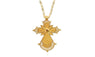 No Stone Pure Gold Color Pendant Necklace