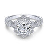 New Silver Color Square Round Shape Crystal Rings