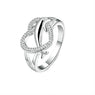 New Fashion Silver plated Dolphin & Heart with Crystal Stone Ring