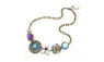 Engraved Flower Pendant Necklace For Women