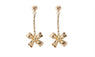 Women's long metal bowknot earrings