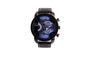New Men's Stainless Steel Circular Mirror Quartz Watch
