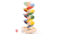 Wooden Toys Building Blocks Tree Marble Ball Run Track Game - sparklingselections