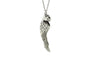 26 Inch Silver Parrot Pendant Necklace For Women