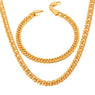 New Trendy Cuban Link Chain Necklace Bracelet