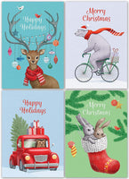 Beautiful Funny Vintage Designs featuring Retro Winter Christmas Cards - sparklingselections